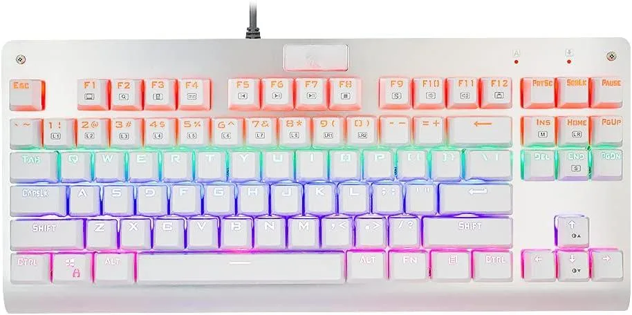 BFKK BFKK Compact 87-Key Tenkeyless Mechanical Keyboard White — product photo