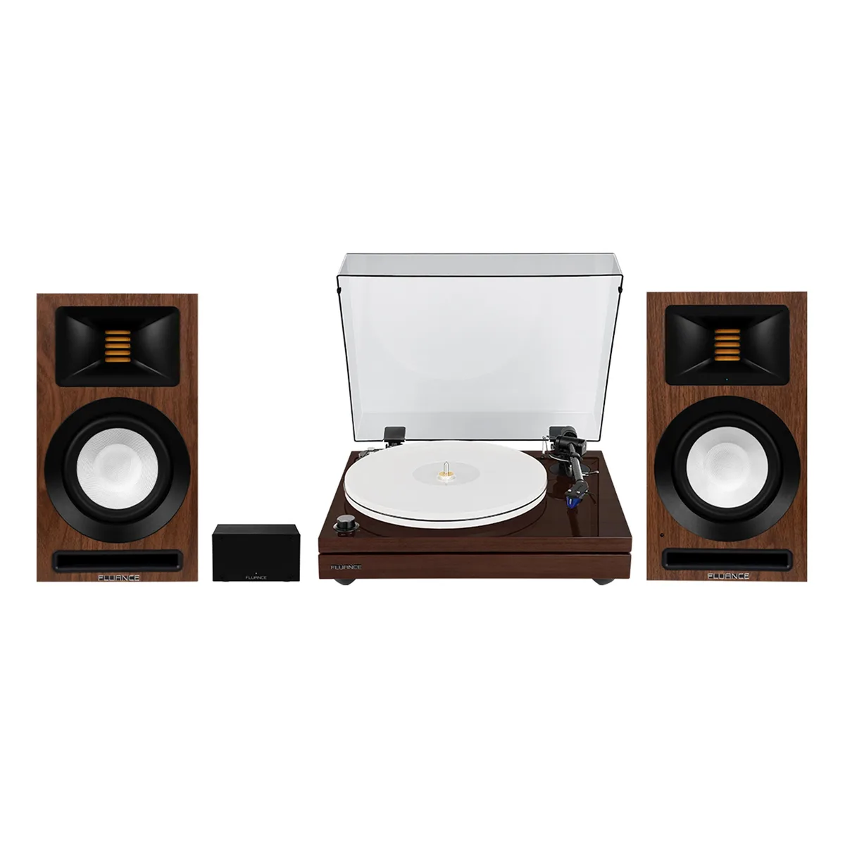 Fluance Fluance RT87 turntable with Ortofon 2M Blue cartridge, Ri71 speakers, PA10 preamp (Natural Walnut) — product photo
