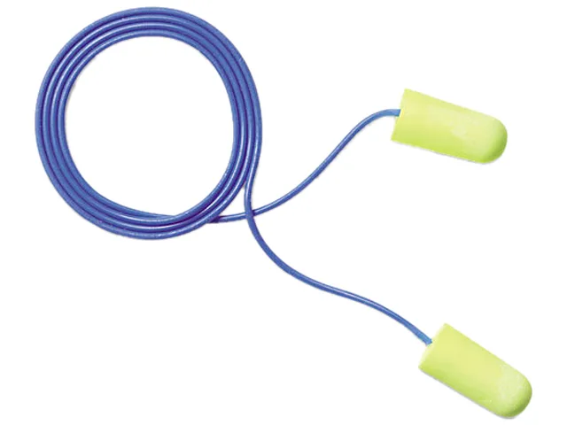 3M 3M 3111250 E-A-Rsoft Yellow Neons Corded Earplugs 200/Box NRR 33 — product photo