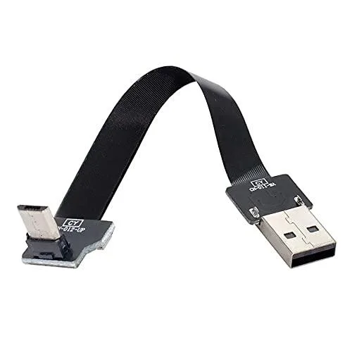 Fervit Fervit USB 2.0 Type-A Male to Micro USB 5-Pin Male Flat Slim FPC Cable 20cm — product photo