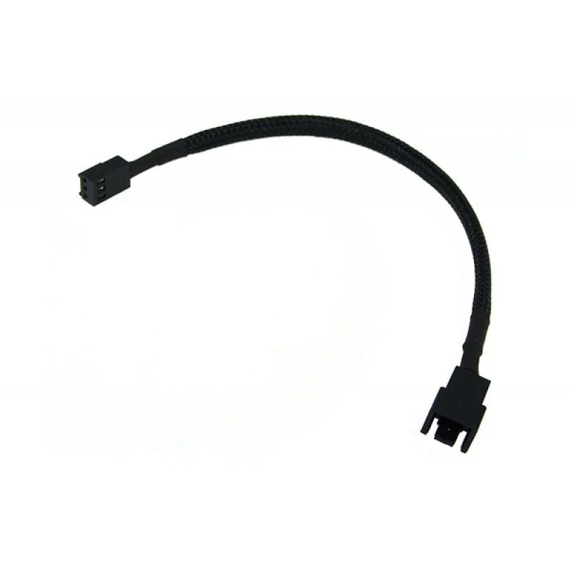 Phobya Phobya 3-Pin Fan 12V to 7V Voltage Reducer 20cm Black Cable Extension 81068 — product photo