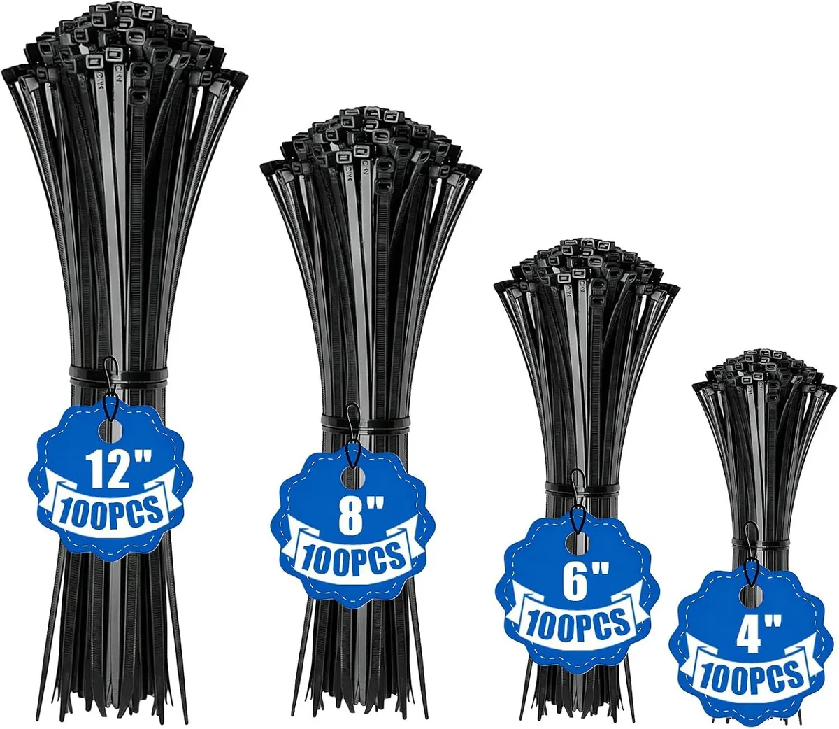 Ennovor Ennovor 400-Pack Cable Ties 12" UV Resistant 18-25lb — product photo
