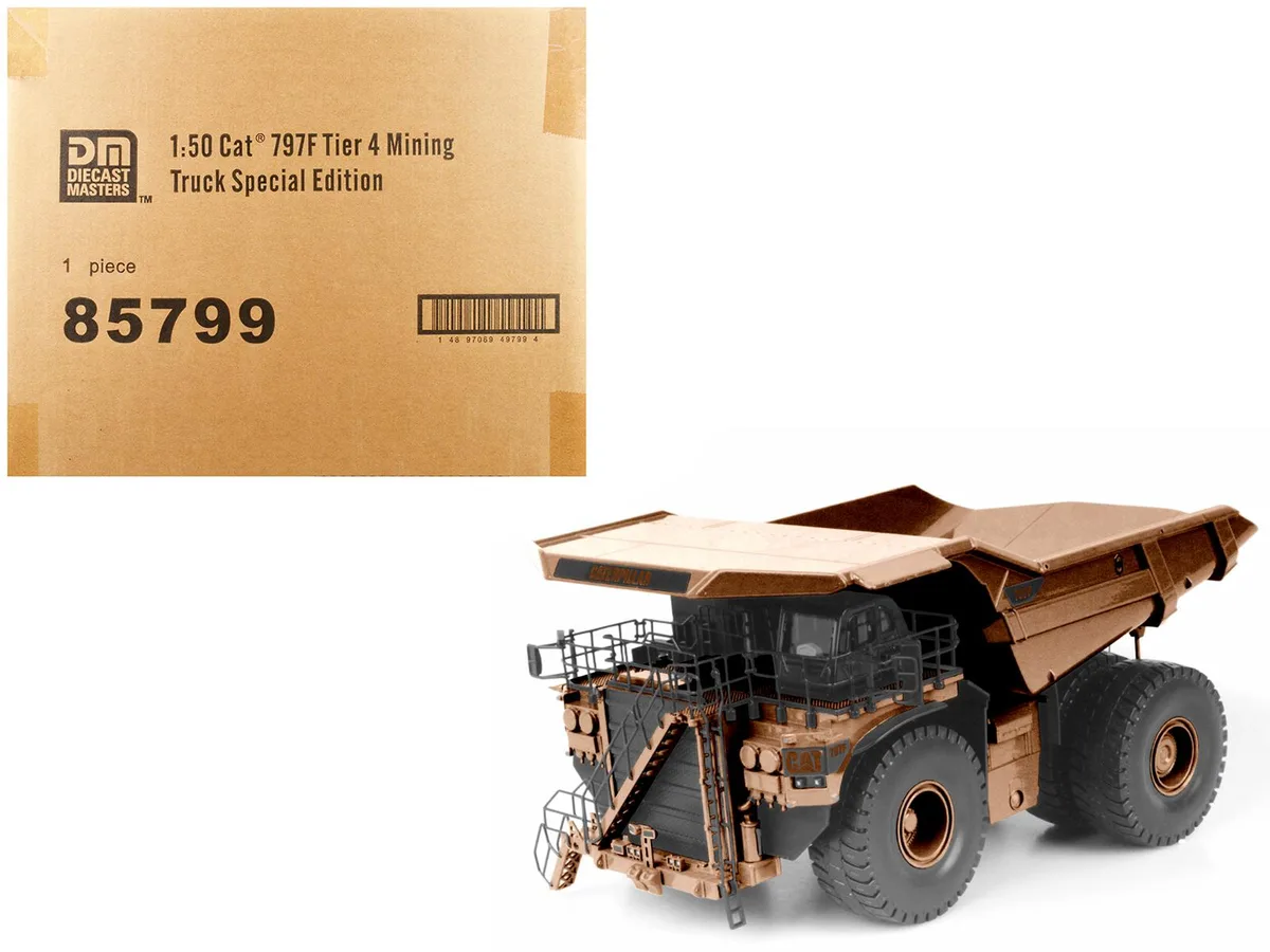 DieCast Masters DieCast Masters CAT 797F Mining Truck Copper Commemorative 1/50 hobby collectible — product photo