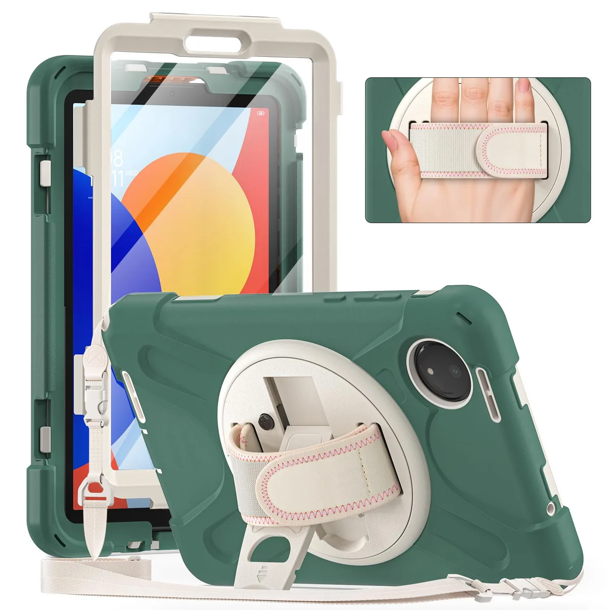 BONAEVER BONAEVER Case for Xiaomi Redmi Pad SE 8.7 inch 2024 Dark Green — product photo