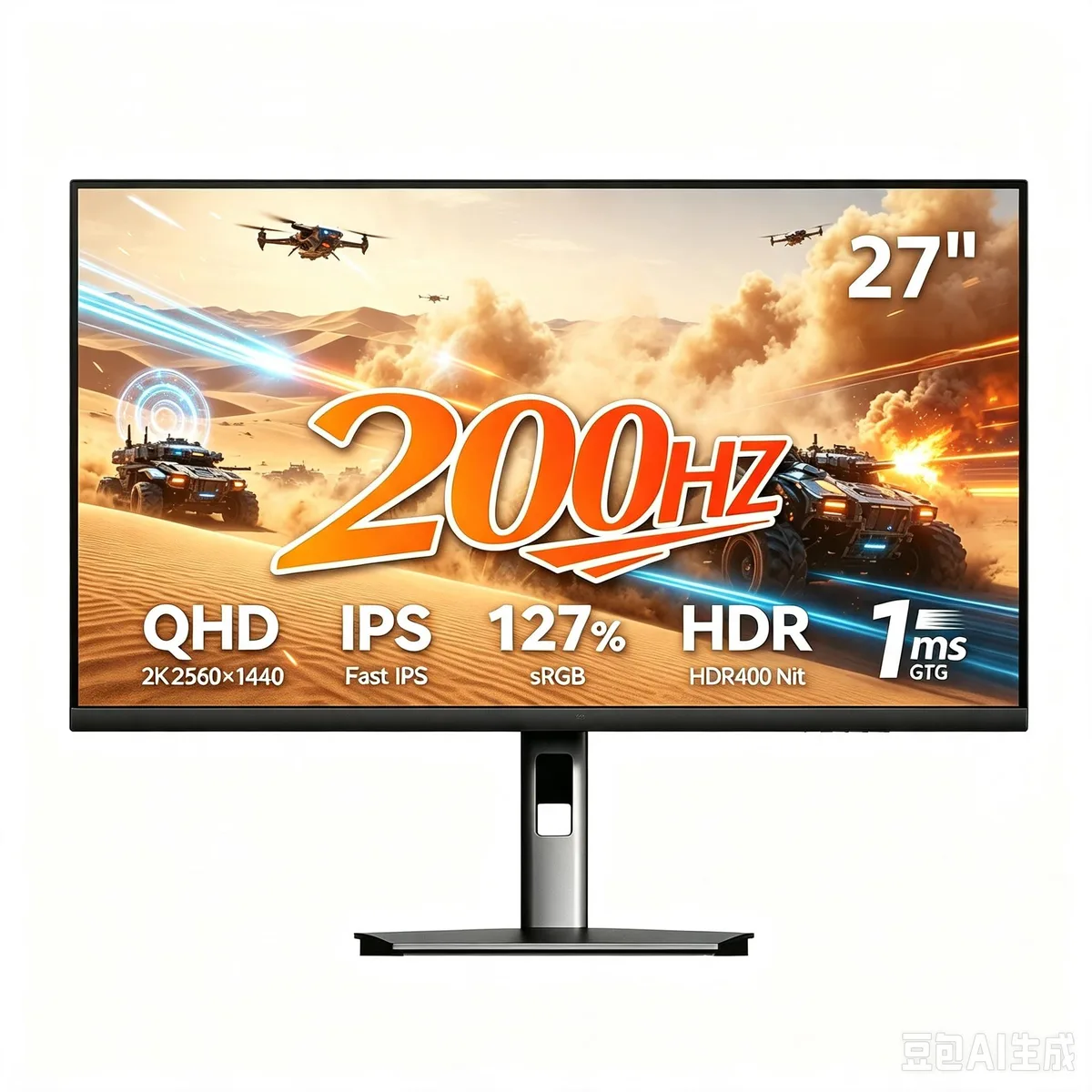 LiteVis LiteVis M27U2200A 27" QHD 200Hz Fast IPS Gaming Monitor — product photo