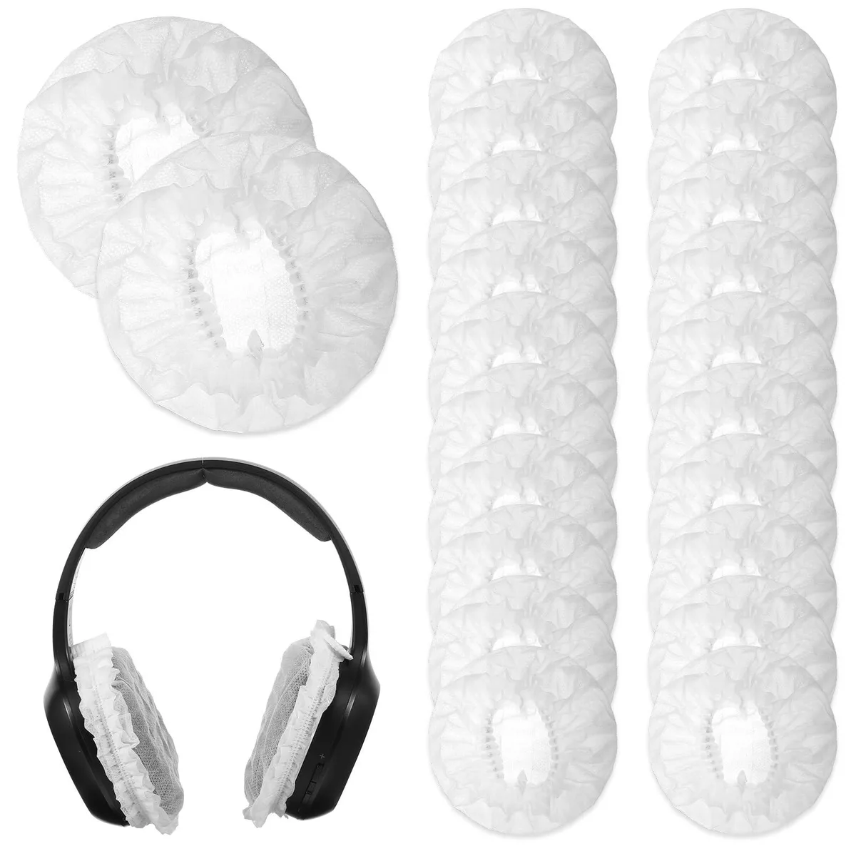  PHILIPS Classic Series WFL900/H 500 Pcs Disposable Headphone Covers 4.25in White — product photo