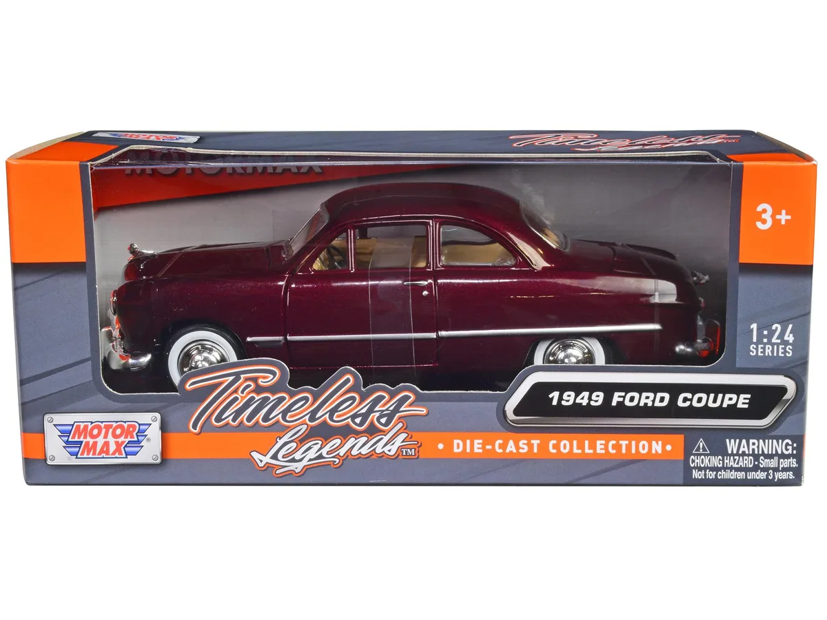 MOTORMAX MOTORMAX 1949 Ford Coupe Burgundy 1/24 Diecast Model Car — product photo