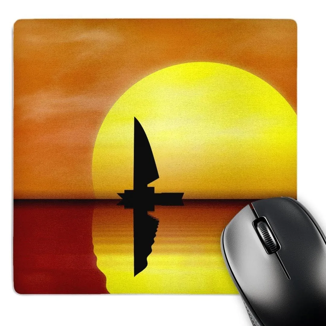 Square mouse pad with matte finish, made from recycled rubber