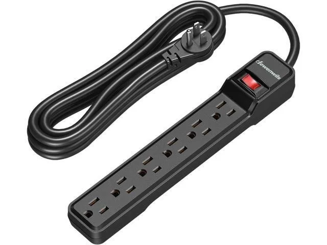 LORDWORLD LORDWORLD 6-Outlet Surge Protector 15FT 500 Joules 15A 120V 1800W — product photo
