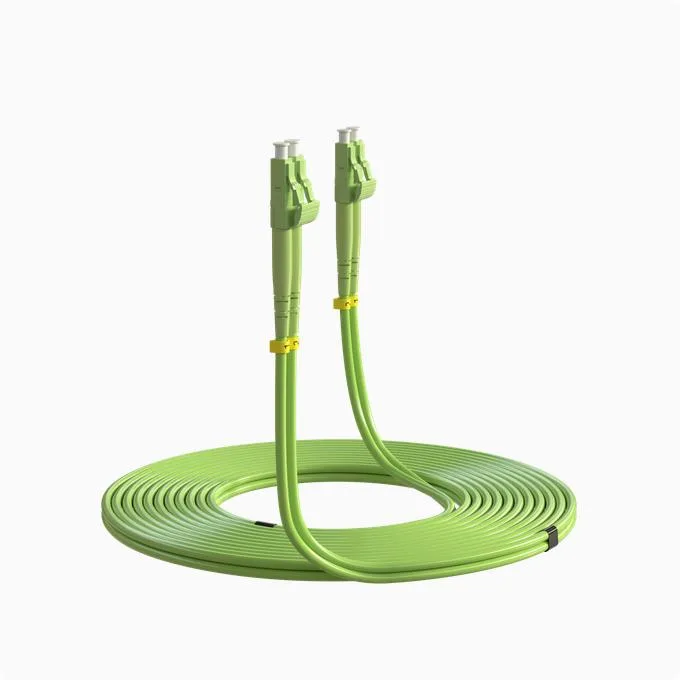 Enfain Enfain LC-LC OM5 Duplex Fiber Patch Cable 10G Multimode 50/125µm 3.0mm PVC LSZH Lemon Green 15m — product photo