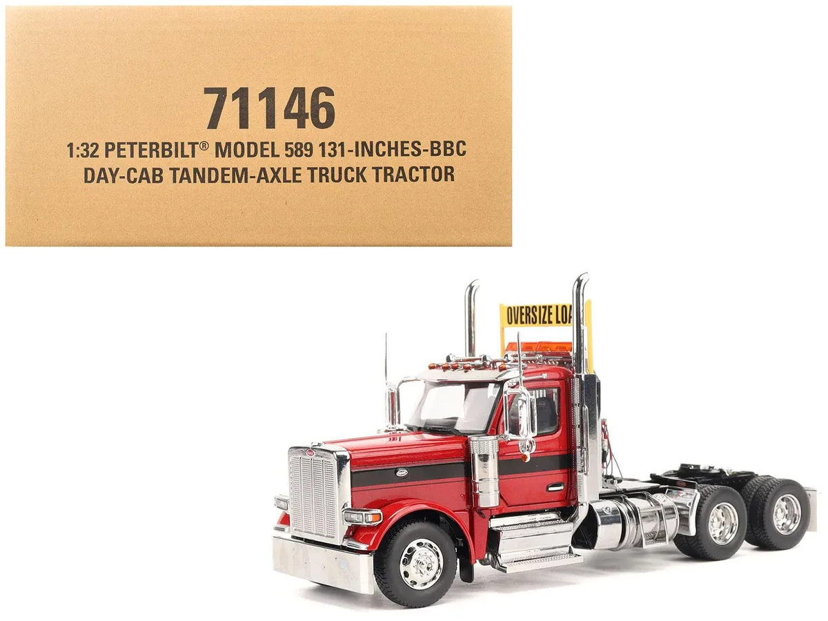 DieCast Masters DieCast Masters Peterbilt 589 Tandem-Axle Day Cab Legendary Red 1/32 — product photo