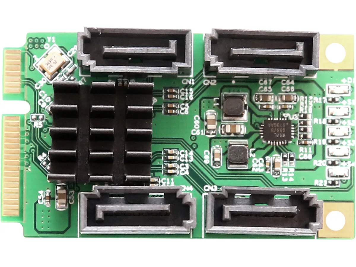 Syba Syba SI-MPE40125 4 Port SATA III Mini PCI-e Expansion Card — product photo