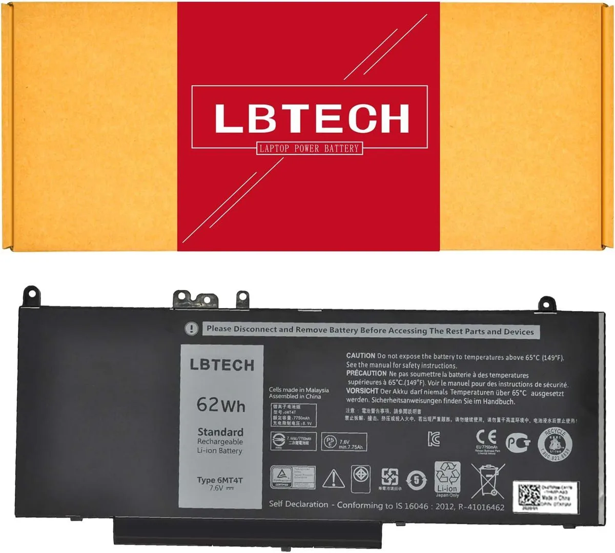 NShi NShi 6MT4T laptop battery 7.6V 62Wh for Dell Latitude E5450 E5470 E5550 E5570 — product photo
