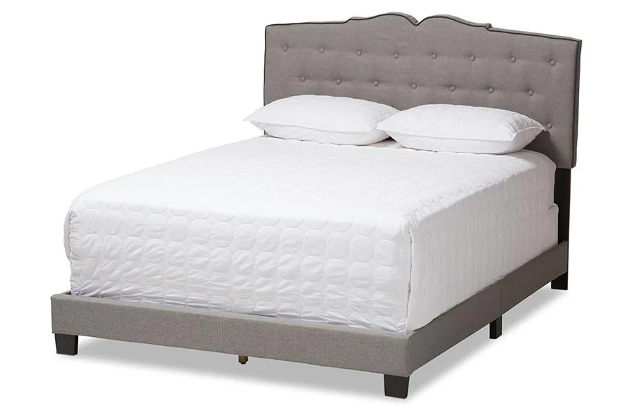 Baxton Studio Baxton Studio Vivienne Light Grey Fabric Upholstered Full Bed — product photo