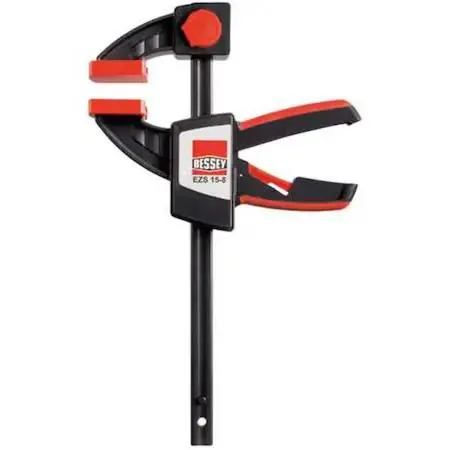 Steel bar clamp with plastic handle, 12 inch capacity