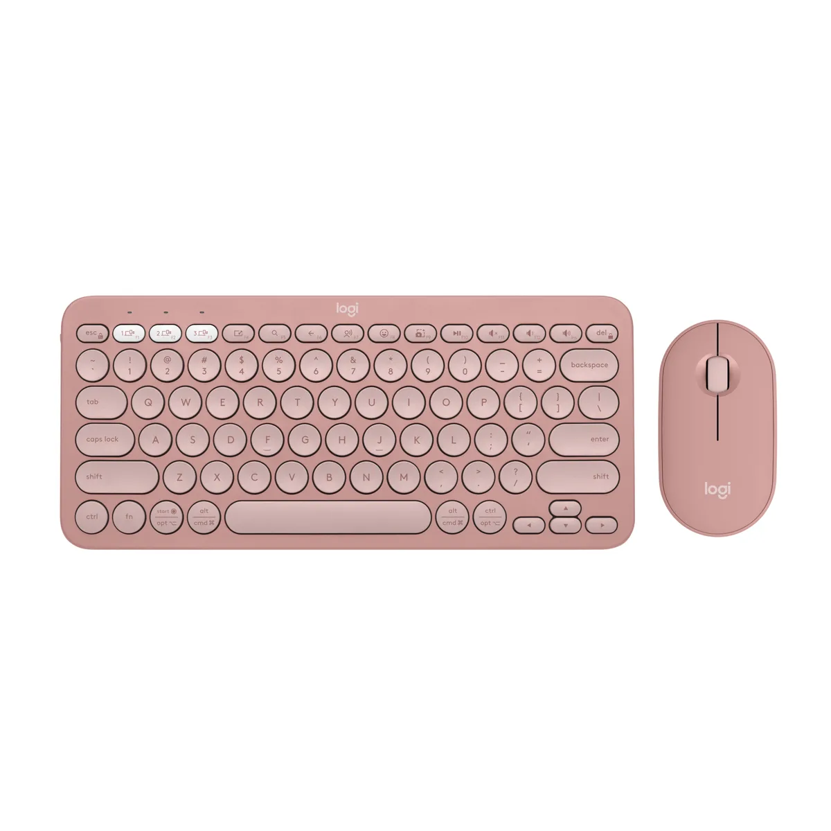 Logitech Logitech 920-012199 Pebble 2 Combo keyboard mouse Tonal Rose — product photo