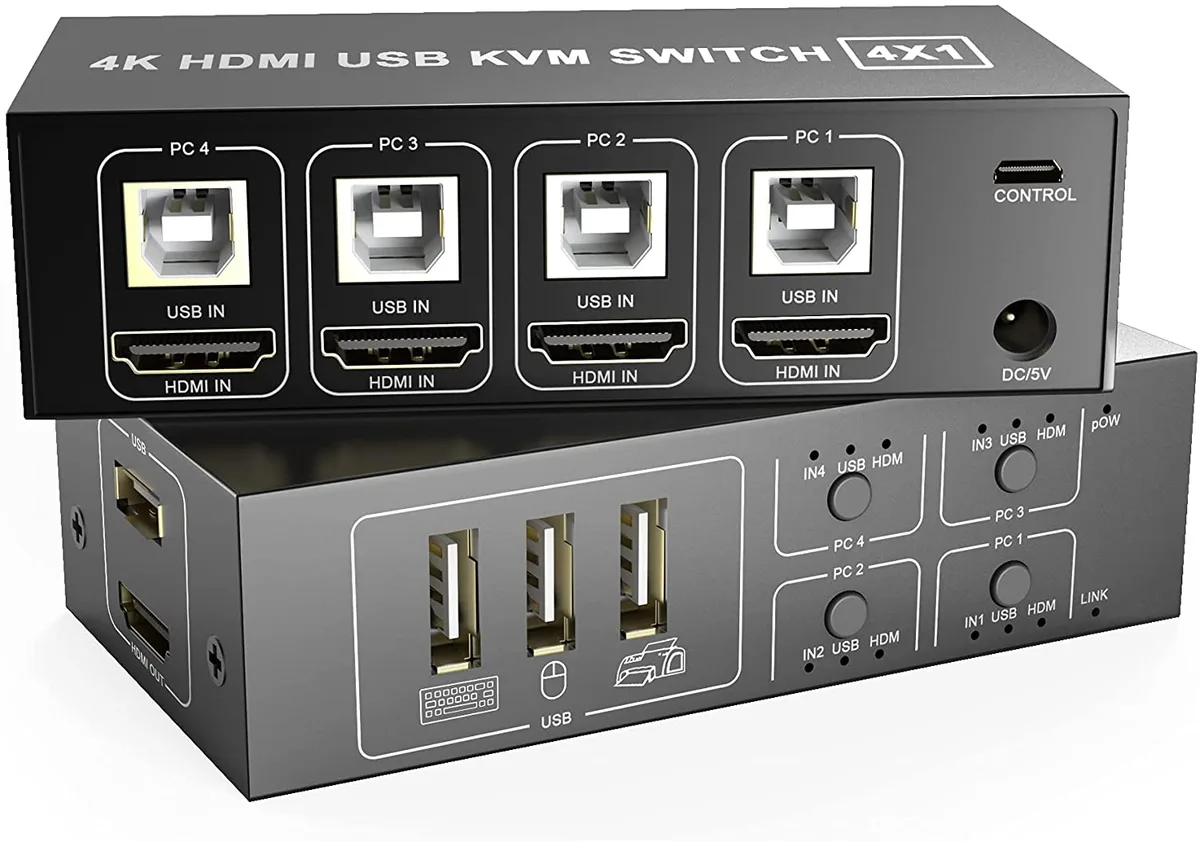 SMA SMA 4x1 HDMI 2.0 KVM Switch 4K@60Hz USB 2.0 HDCP 2.2 — product photo