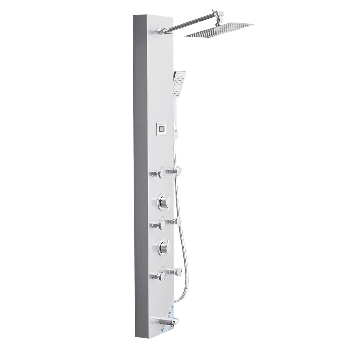 VEVOR VEVOR 49 in Brushed Stainless Steel Shower Panel Tower System with LED, 6 Body Jets, Handheld and Tub Spout — product photo