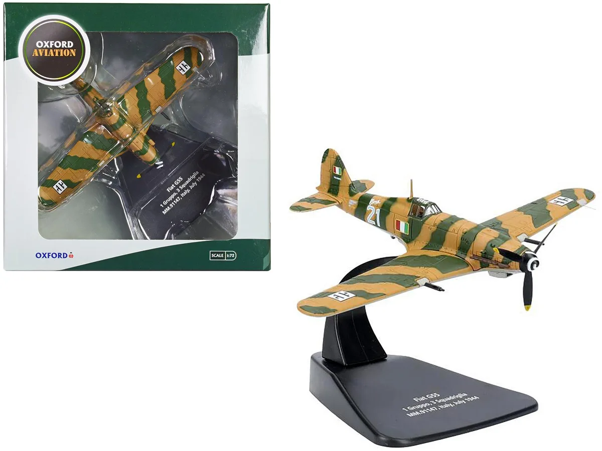Oxford Diecast Oxford Diecast Fiat G55 Centauro 1/72 "Italy" 1944 MM. 91147 Hobby Collectible — product photo