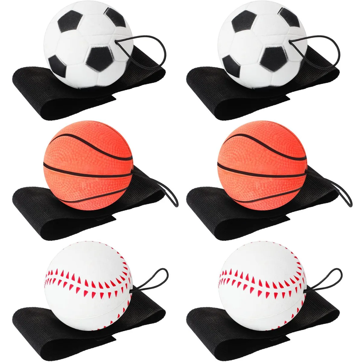 Skylety Skylety-335958 6 Pcs Wrist Return Ball 2.48 Inch Soccer Training Aid — product photo
