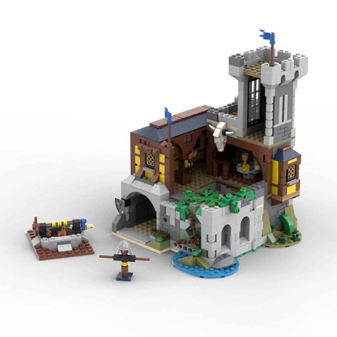 ZITIANYOUBUILD ZITIANYOUBUILD MOC-115655 Medieval Black Sakers Tower 944 Parts — product photo