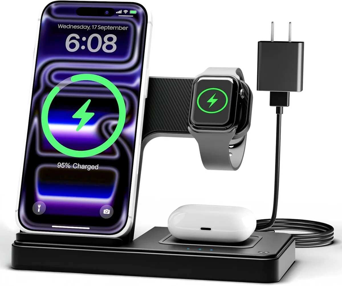Luisport Luisport 3 in 1 Wireless Charger Station 7.5W 3W 2.5W — product photo