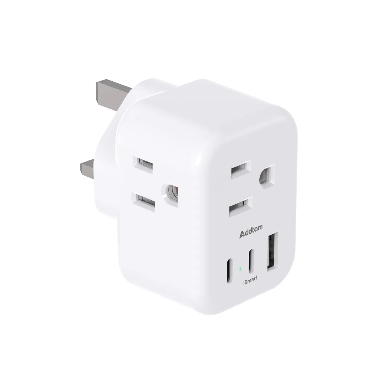 GE AD3UC Type G USB Converter 3 Outlets 3 USB Ports 2 USB-C 13A 250V — product photo