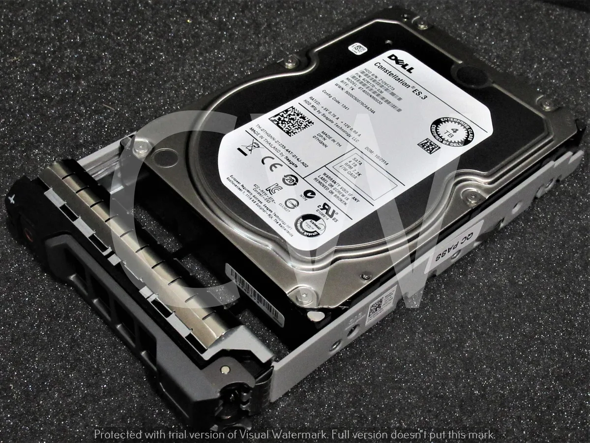 DELL DELL ST4000NM0033 4TB 7200RPM SATA 3.5" internal hard drive with Gen13 PowerEdge caddy — product photo