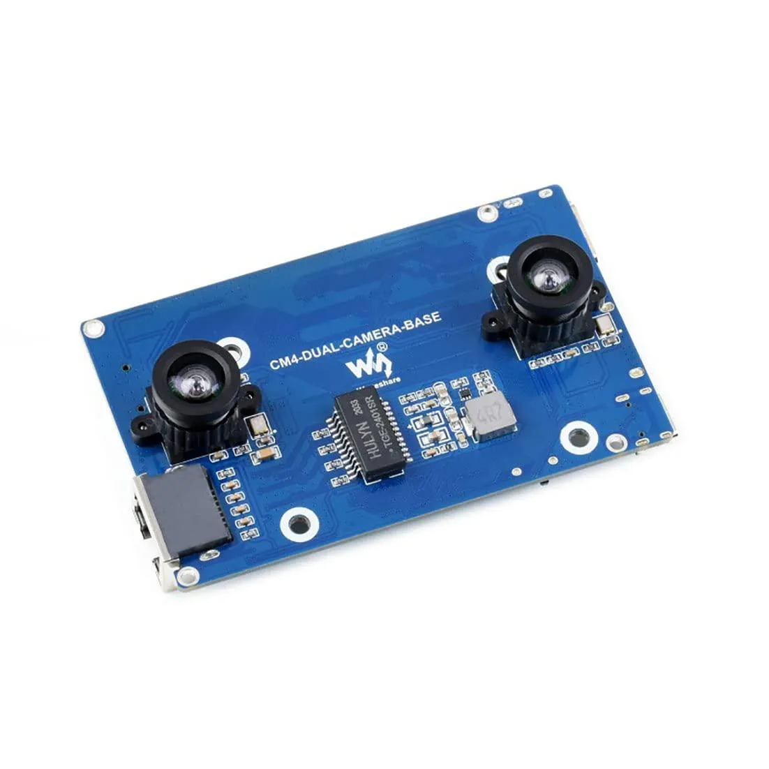 LORDWORLD LORDWORLD Binocular Camera Base Board for CM4 Dual 8MP Dual HDMI 4K 30fps — product photo