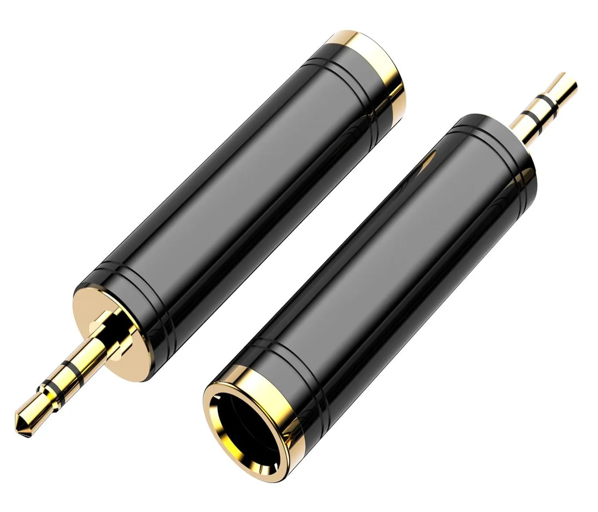 BUCIER BUCIER 3.5mm to 6.35mm Stereo Gold-Plated Pure Copper Audio Adapter 2 Pack — product photo