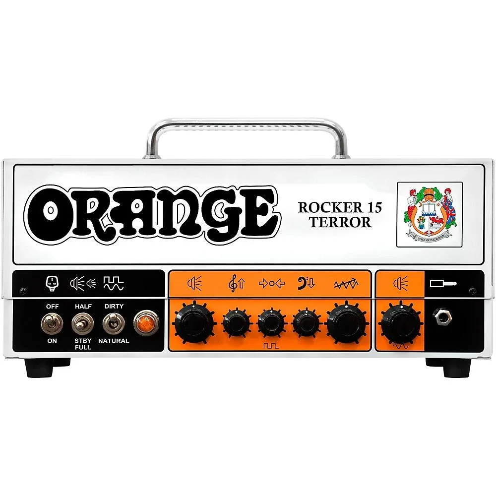 Orange Amplifiers Orange Amplifiers Rocker 15 Terror 15W Tube Guitar Amplifier Head White — product photo