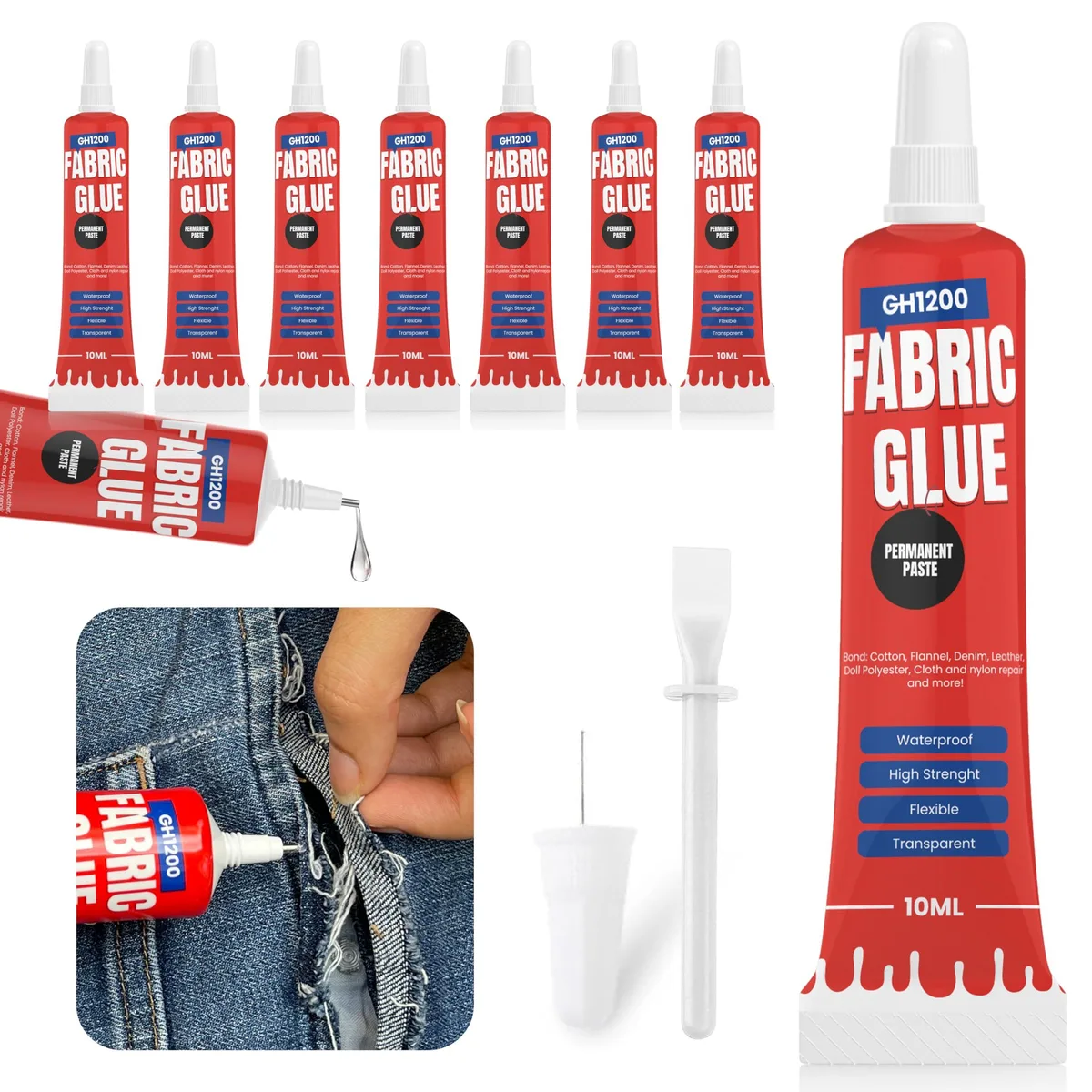  GH1200 Fabric Glue Permanent 10 ML x 8 — product photo