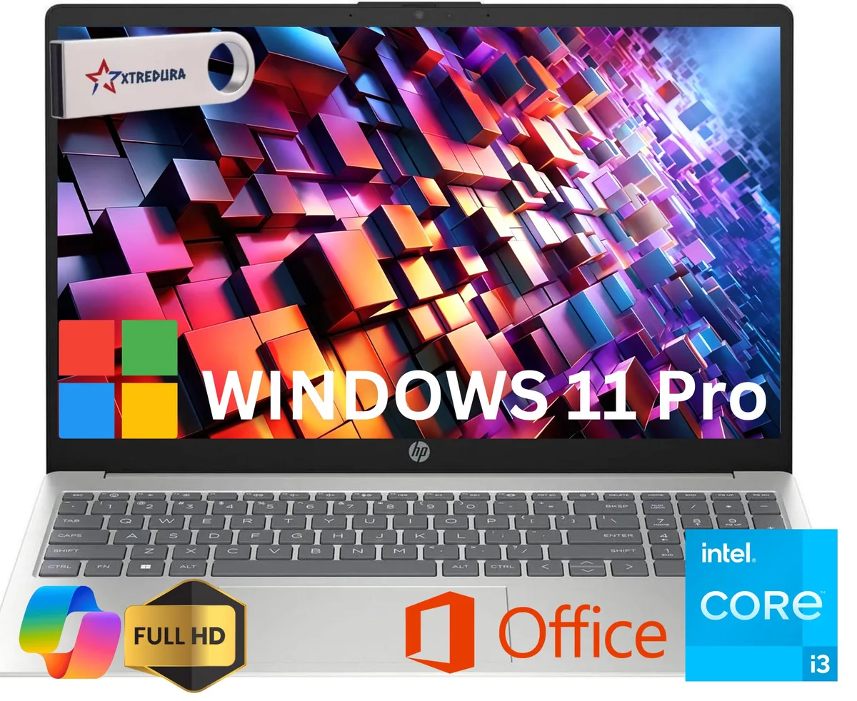 HP HP Laptop 15-FD i3-N305 6-Core 16GB 256GB 15.6" FHD Windows 11 Pro Silver — product photo