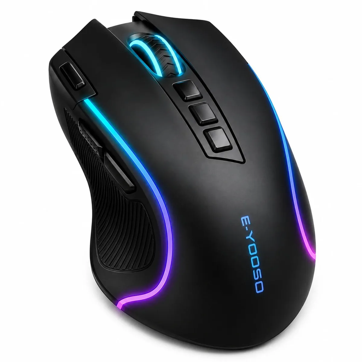 E-YOOSO Ergonomic Wireless Gaming Mouse Tri-Mode 8000 DPI 9 Buttons 111g Black — product photo