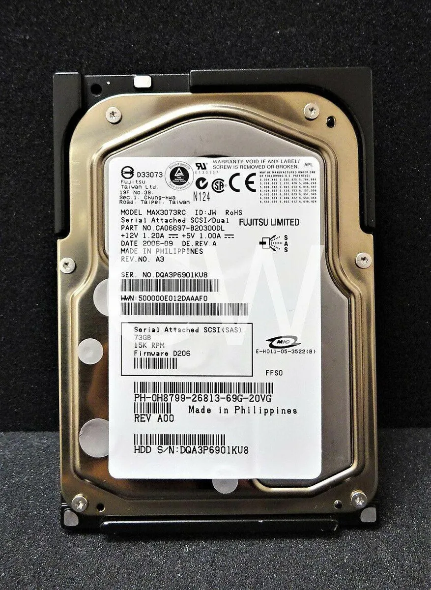 DELL DELL MAX3073RC 73GB 15K 3.5" SAS internal hard drive — product photo
