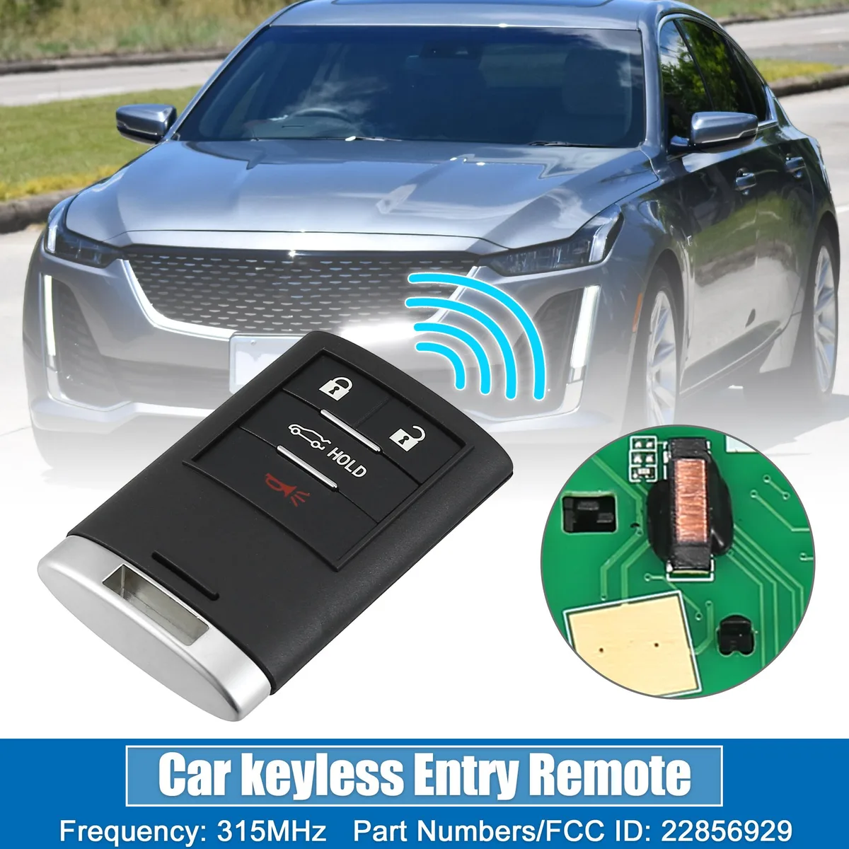 Unique-Bargains Unique-Bargains 4-Button Key Fob Cadillac ATS 2013 XTS 2013-2014 315MHz PCF7952 — product photo