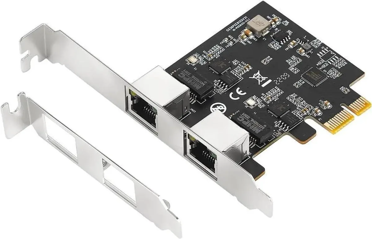 SMUGDESK SMUGDESK Dual RJ45 2.5G PCIe x1 Network Card RTL8125B — product photo