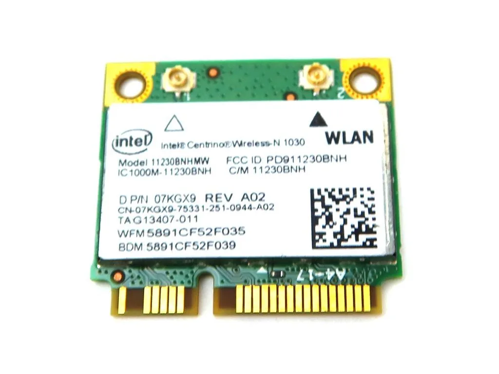 DELL DELL 11230BNHMW Intel Centrino 1030 802.11 b/g/n Mini-PCI Express Wi-Fi adapter — product photo