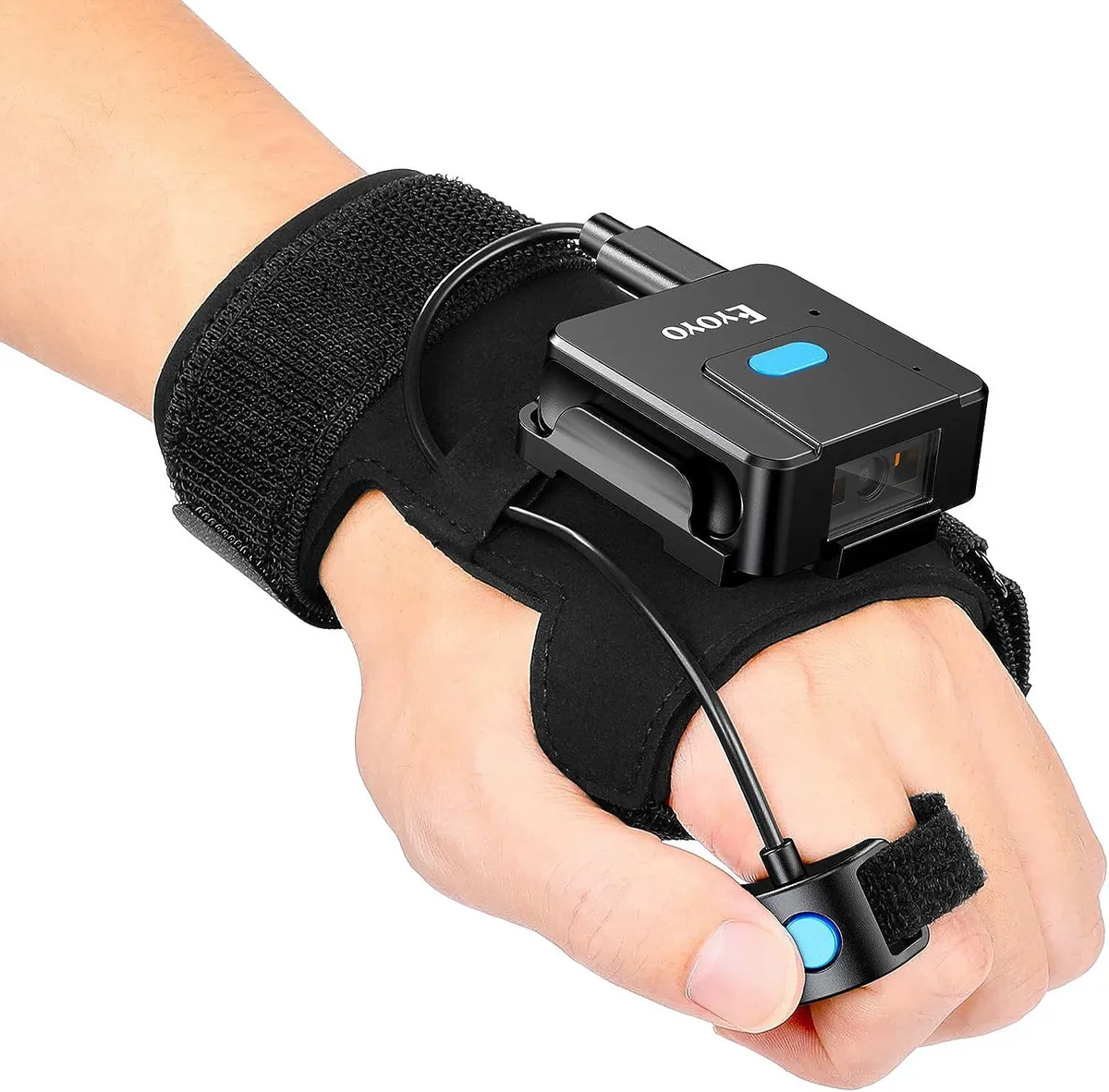 Eyoyo Eyoyo Wearable Glove QR Code Scanner 1D 2D Finger Ring Bluetooth Barcode Scanner — product photo