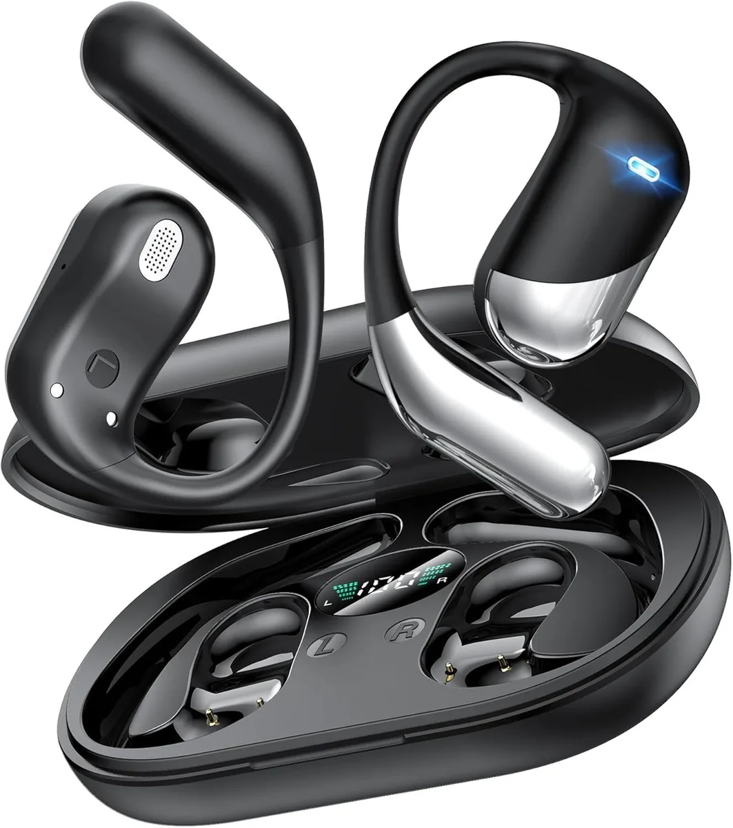 Paekole YYK-Q16-A Open Ear Headphones Metallic Black — product photo