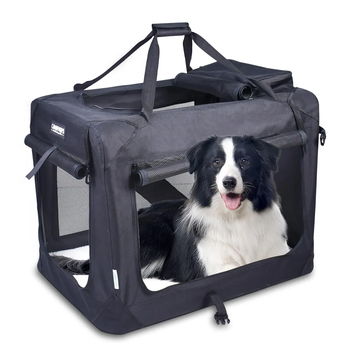 Jespet Inc Jespet Inc Folding Soft Pet Crate 3-Door 36x24x27 Black pet - litter — product photo