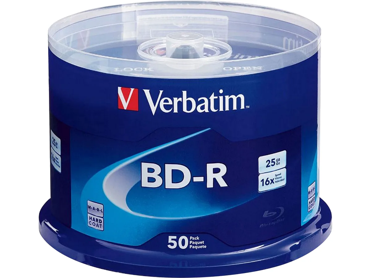 VERBATIM VERBATIM 98397 25GB 16x BD-R 50 Pack Spindle Blu-ray Media — product photo