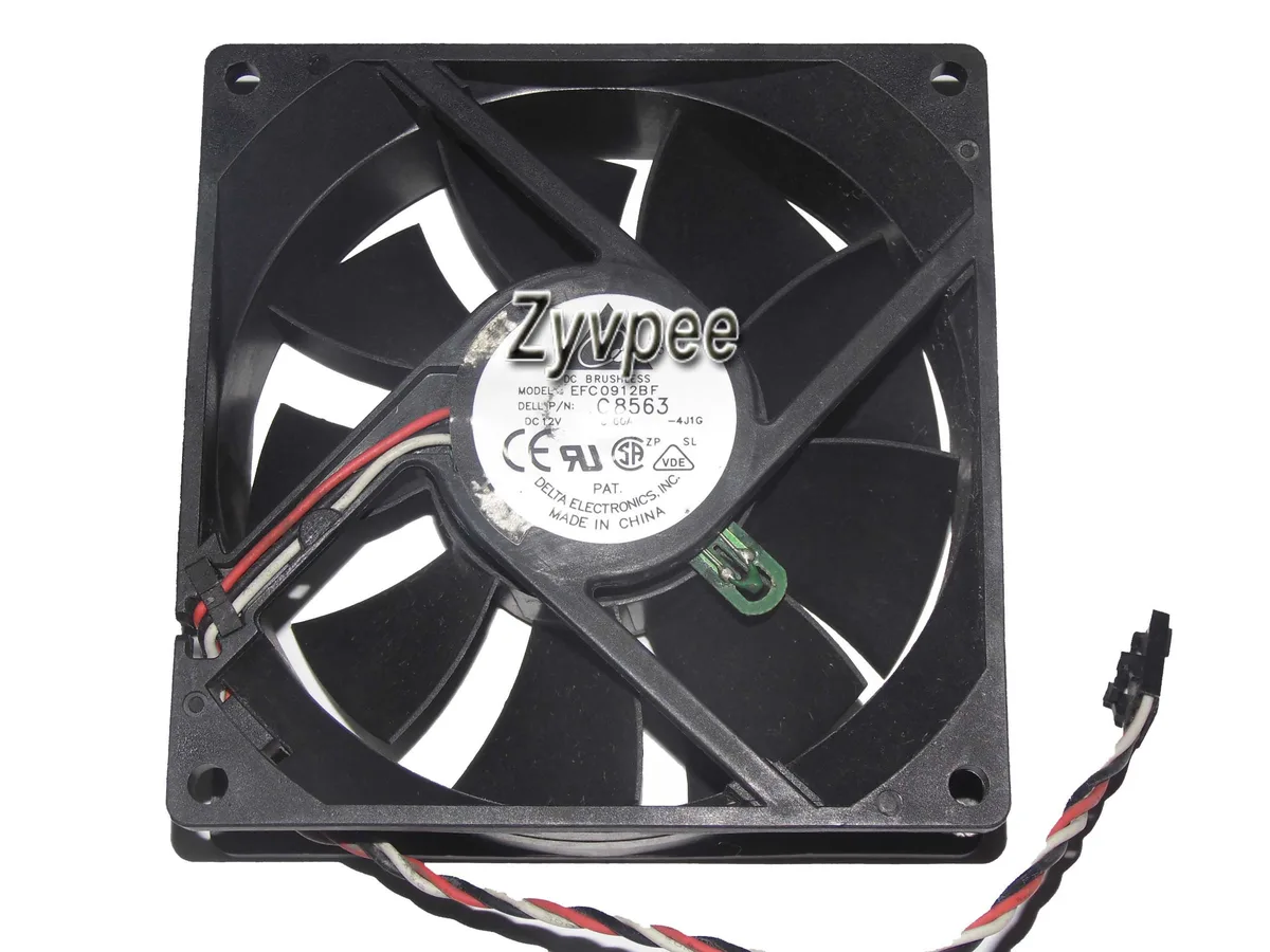 Zyvpee Zyvpee EFC0912BF 92x92x32mm 12V .6A 3-pin ball bearing case fan — product photo