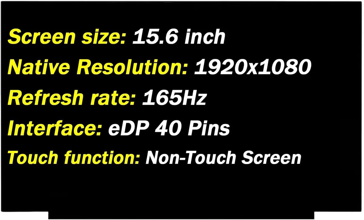 NUOLAISUN NUOLAISUN N23Q22 15.6" 1920x1080 165Hz 40-pin laptop screen — product photo