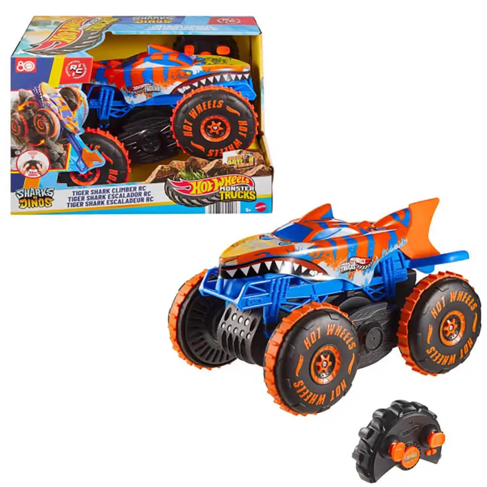 Mattel Mattel Hot Wheels Monster Trucks Tiger Shark Climber R/C Vehicle 1:15 JFR39 — product photo