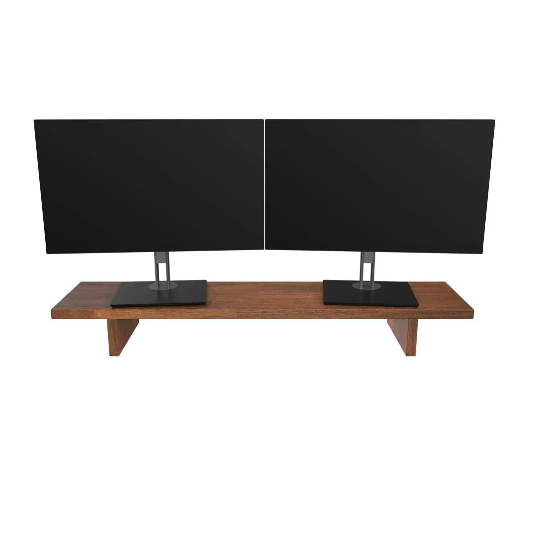 Desky Desky Minimal Monitor Stand Walnut Rubberwood 41.3in — product photo