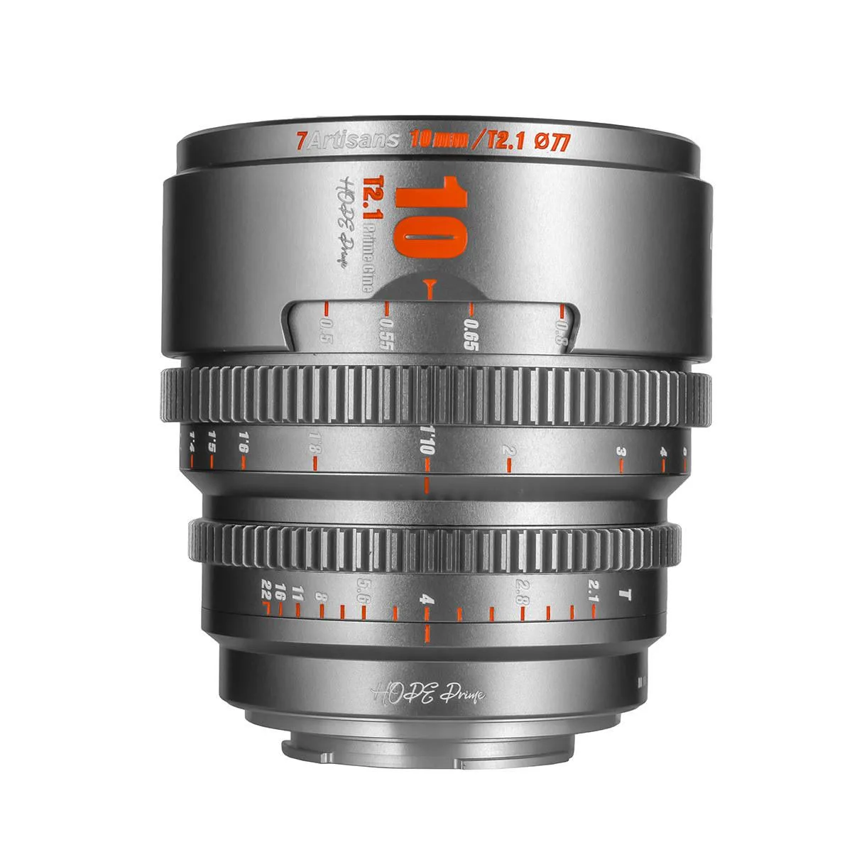 7artisans 7artisans Hope Series 10mm T2.1 Cinema Lens Canon EOS-R Titanium Gray — product photo