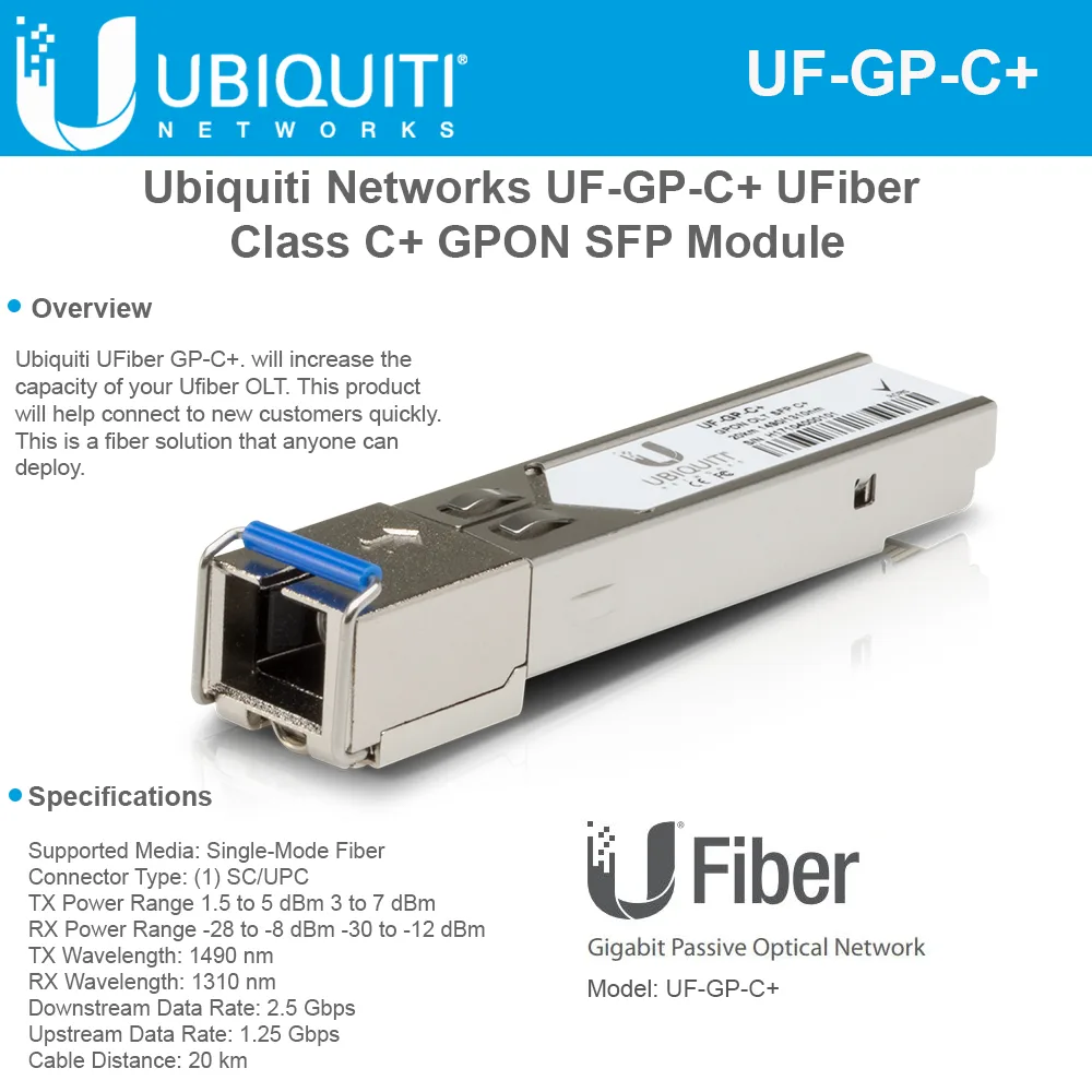 Ubiquiti Networks Ubiquiti Networks UF-GP-C+(US) SFP C+ module — product photo