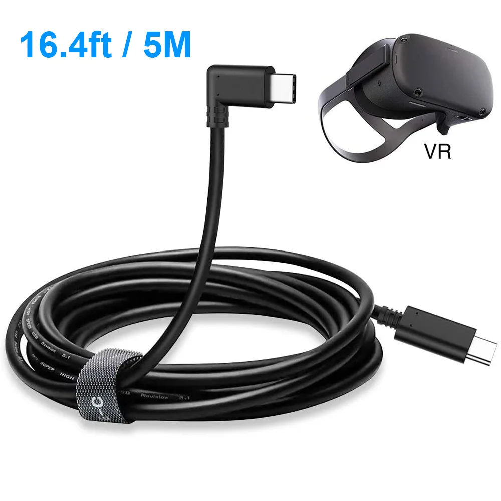 Hitoor Hitoor USB C to USB C Cable 16.4 ft Thunderbolt 3 90° Black — product photo