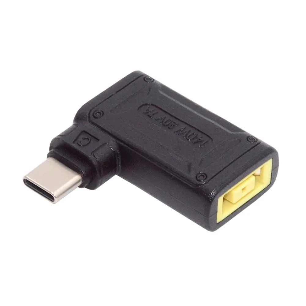 LORDWORLD LORDWORLD 90 Degree Angled Rectangle Jack Thinkpad X1 to USB-C 140W 100W Power Adapter — product photo